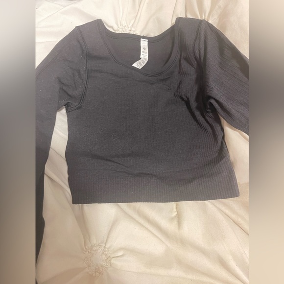 lululemon ebb to street long sleeve shirt black size 2 SOLD - Picture 11 of 13